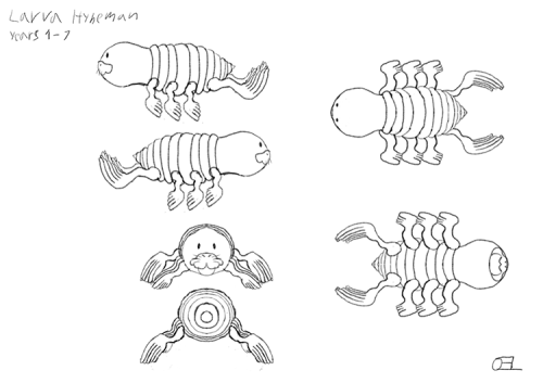 Larva Hyneman Sketch