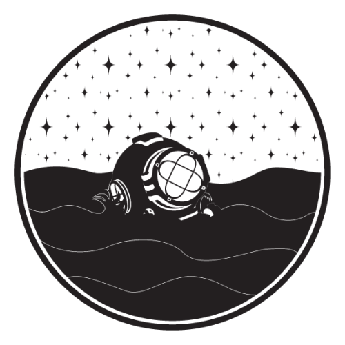 Unknown seas - Exhibition logo stensil